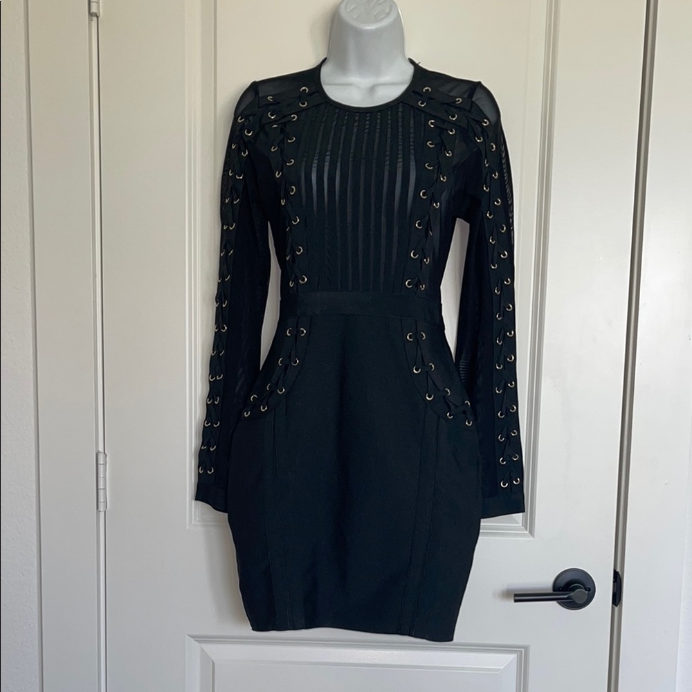 Fashion Nova Black Long Sleeve Dress